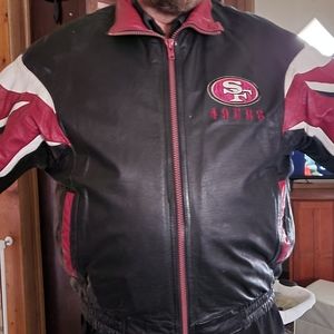 Pro player 49 ers leather coat